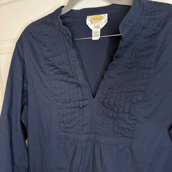 Talbots Petite Midnight Blue Blouse Size XL Petite GUC see photos for small spot - Picture 2 of 6